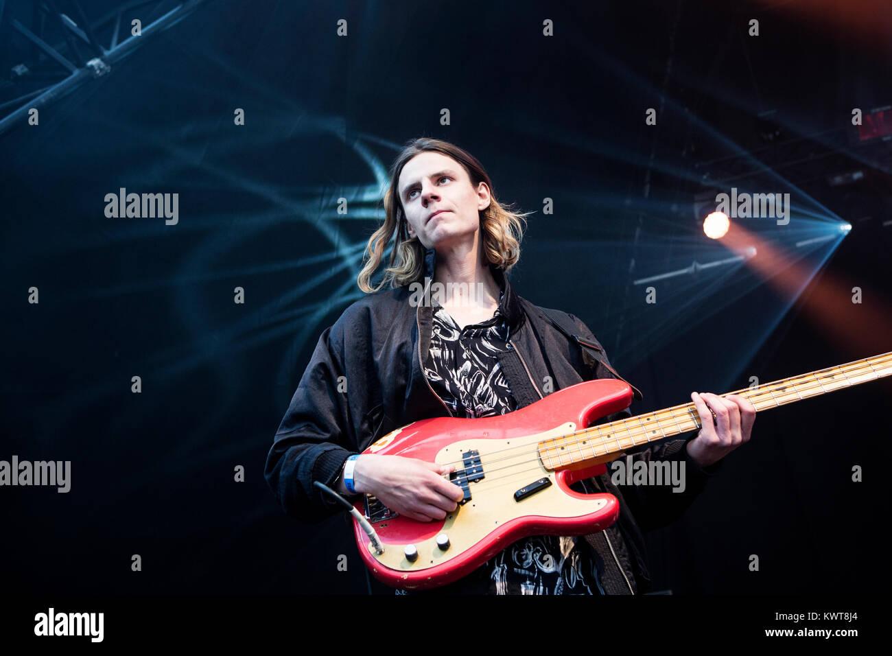 The Swedish <b>indie pop band</b> Hater performs a <b>live concert</b> during ...